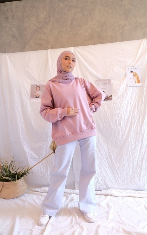 Sweater Polos Tanpa Motif