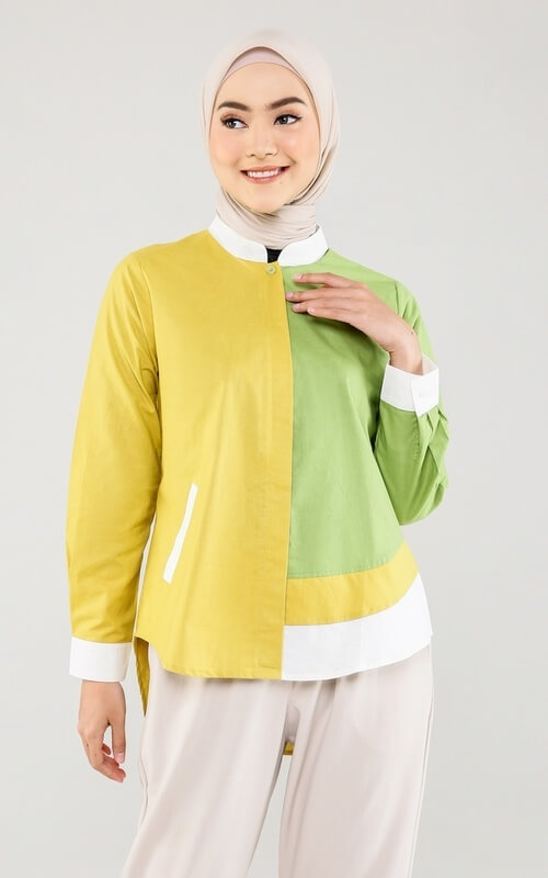 Sederhana Tapi Kece dengan Atasan 2 Warna