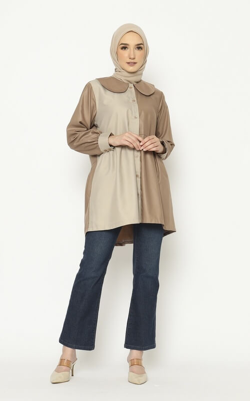 Blouse Dua Warna sebagai Party Outfit