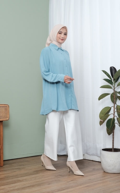 Atasan Tunik Berkerah Simple