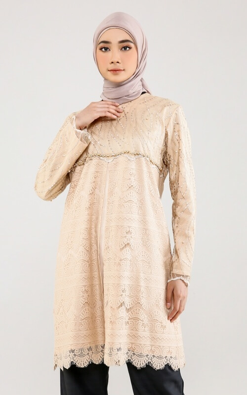 Model Tunik Brokat Sederhana