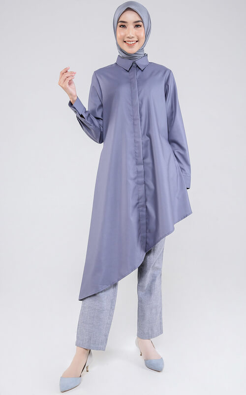 Tunik Polos Model Asimetris