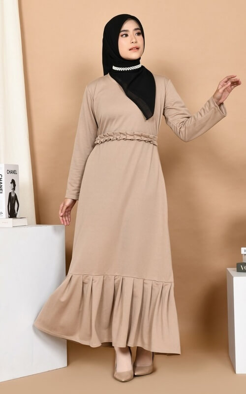 Dress Berwarna Earth Tone
