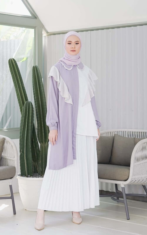 OOTD Nuansa Lilac Mix Putih