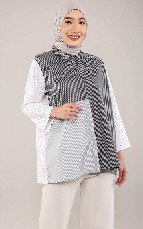 Kemeja Kombinasi 3 Warna