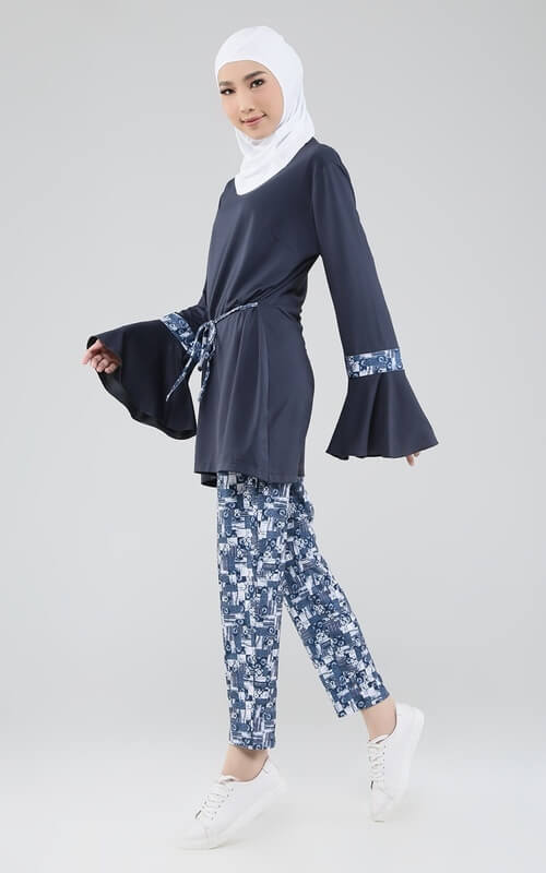 Setelan Motif Kece untuk Outfit Olahraga Muslimah