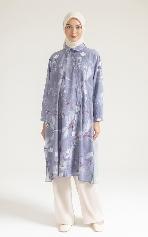 Tunik Panjang Belah Tepi