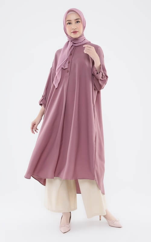 Tunik Polos Model Kemeja