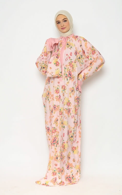 Mukena Terusan Cantik Motif Bunga