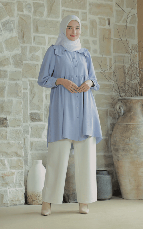 Tunik Biru Polos