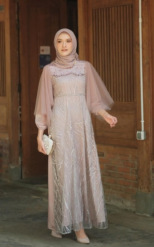Lace Dress Lengan Balon