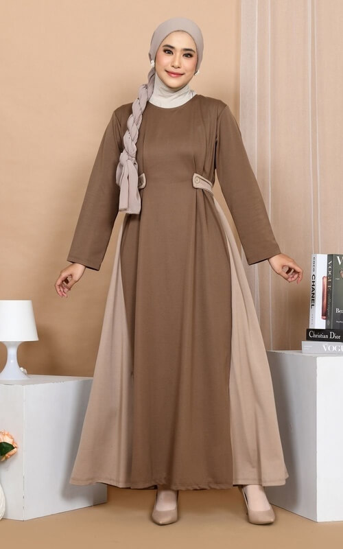 Gamis Kombinasi 2 Warna