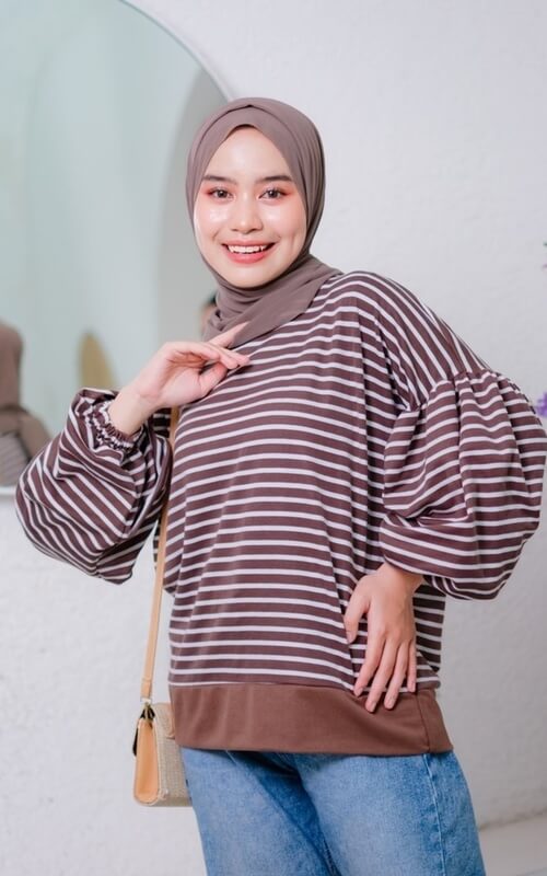 Blouse Motif Stripe