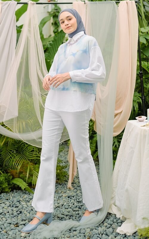 Blouse Kerah Motif Tie Dye