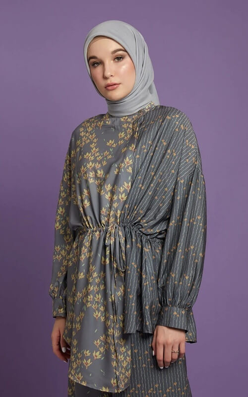 Blouse Kerut Full Motif