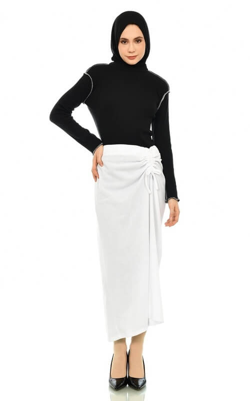 Rok Kerut Warna Putih