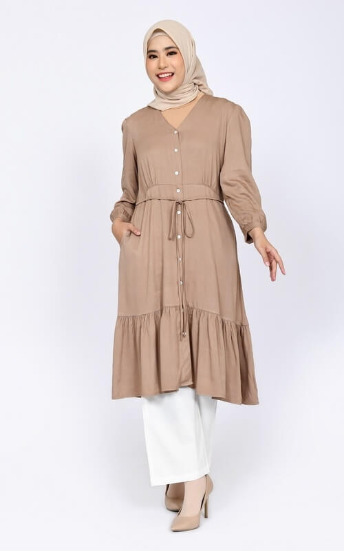 Tunik Coklat Polos