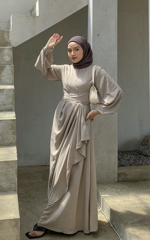 Dress Polos Bahan Crinkle