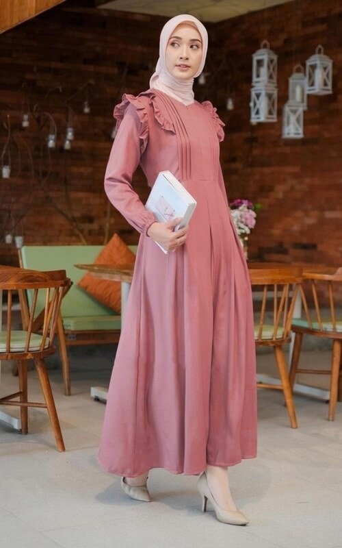 Baju Bridesmaid Polos Pink