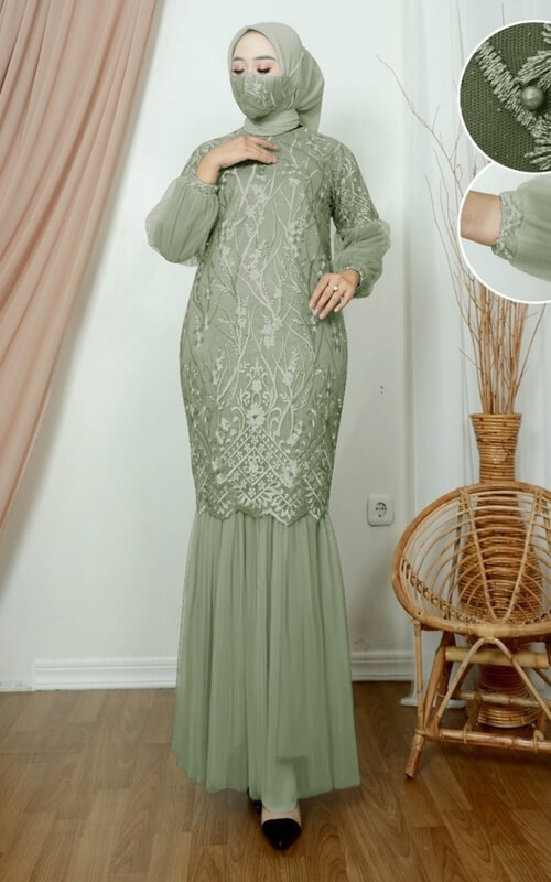 Dress Hijau Mint Model Mermaid