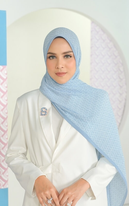 Pashmina Biru Muda