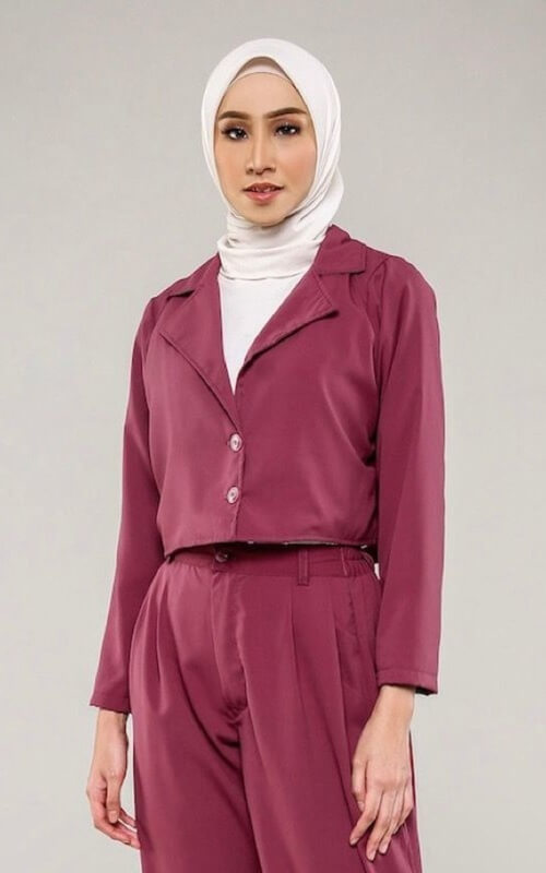 Blazer Crop Set Celana