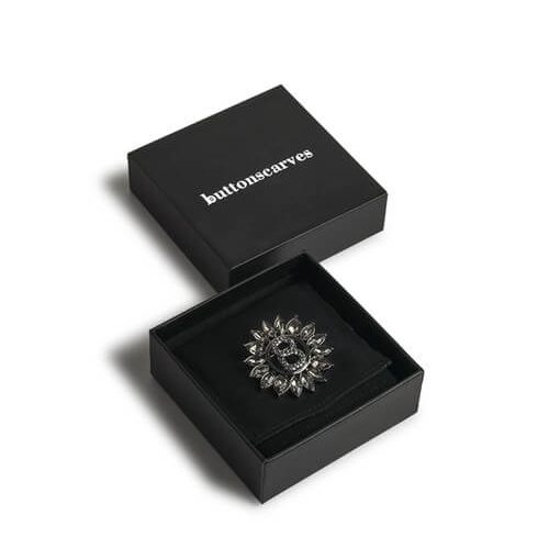 Bross Hijab Desain Bunga Matahari