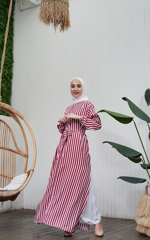 Dress Strip Merah Putih