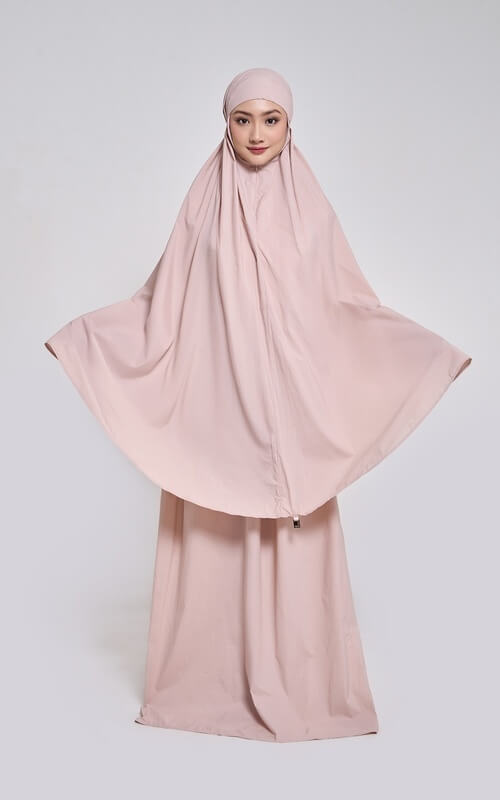 Mukena Anggun Minimalis Warna Dusty Pink