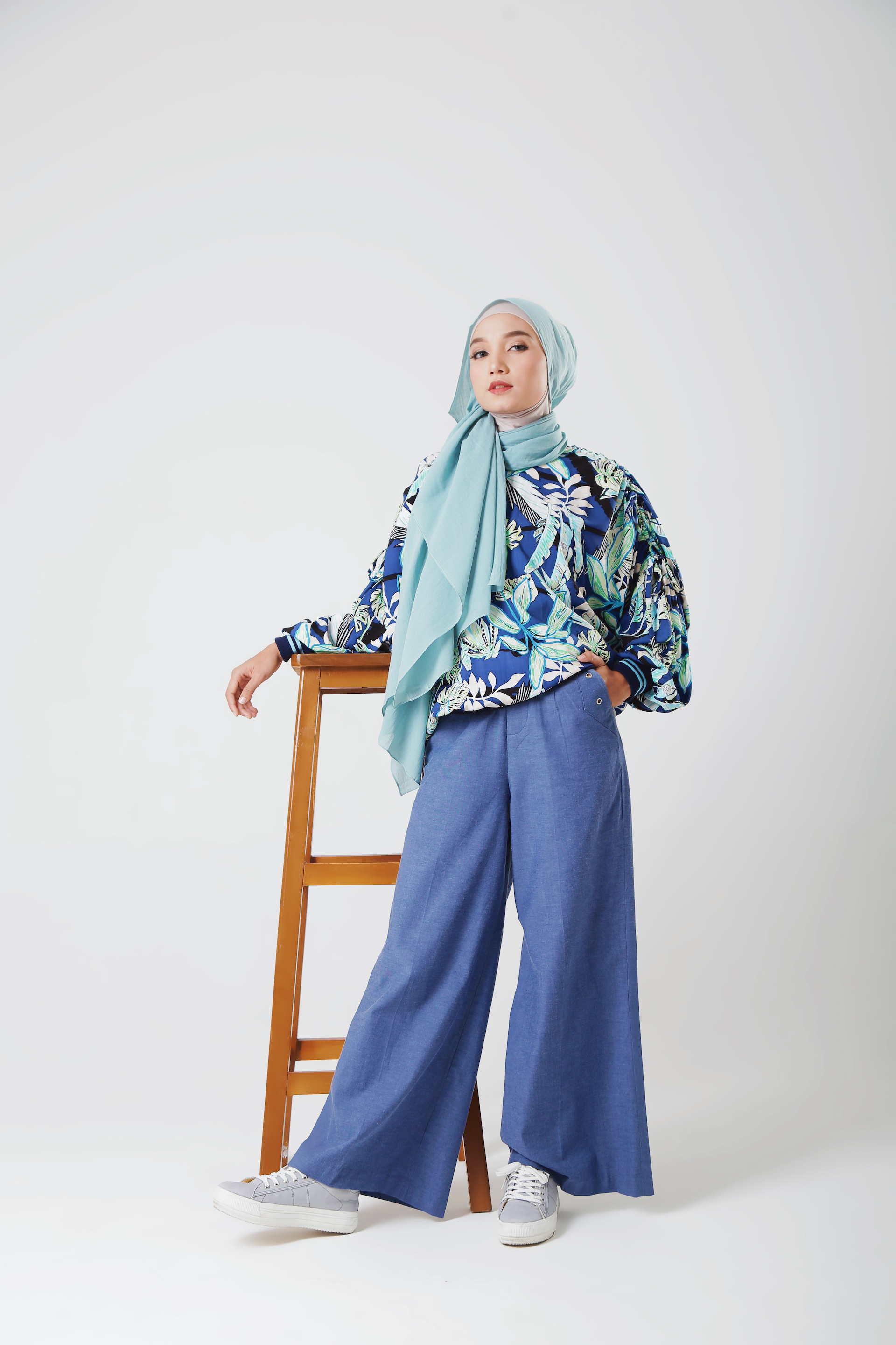 mix and match sporty casual with denim